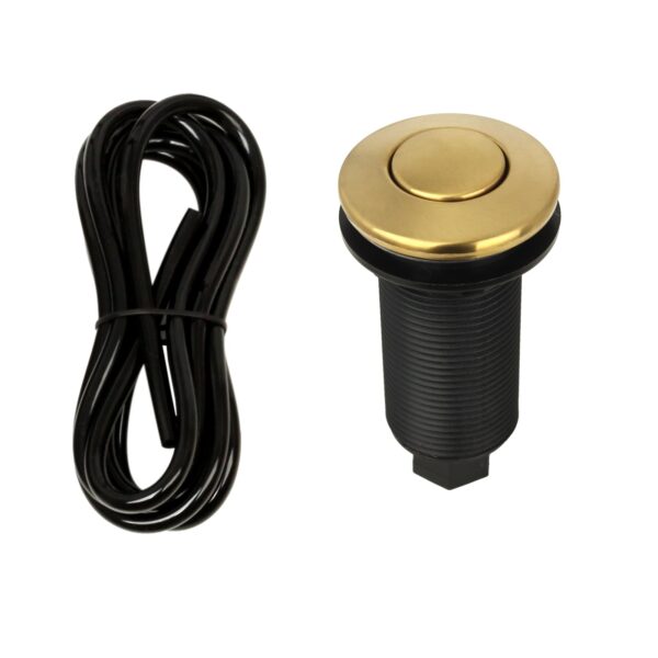 Brushed Gold Garbage Disposal Air Switch with Air Hose - GDFS03