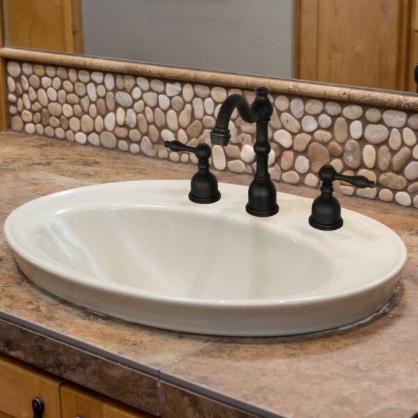 Two-Handle Oil Rubbed Bronze Widespread Bathroom Sink Faucet - IK41518ORB - Image 2