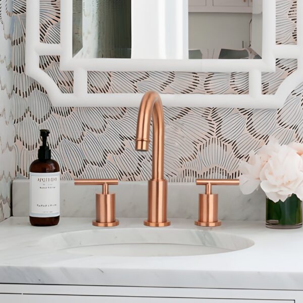 Two-Handle Copper Widespread Bathroom Sink Faucet-IK41566C - Image 3