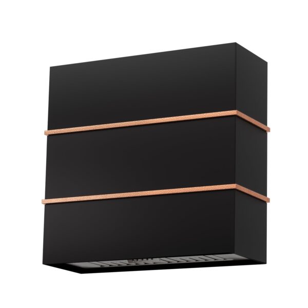 Icon Wall Mount Range Hood 30", Stainless Steel Square Kitchen Vent Hood & 3 Speed Fan with 600 CFM, Energy Saving LED Light, Middle Stacks