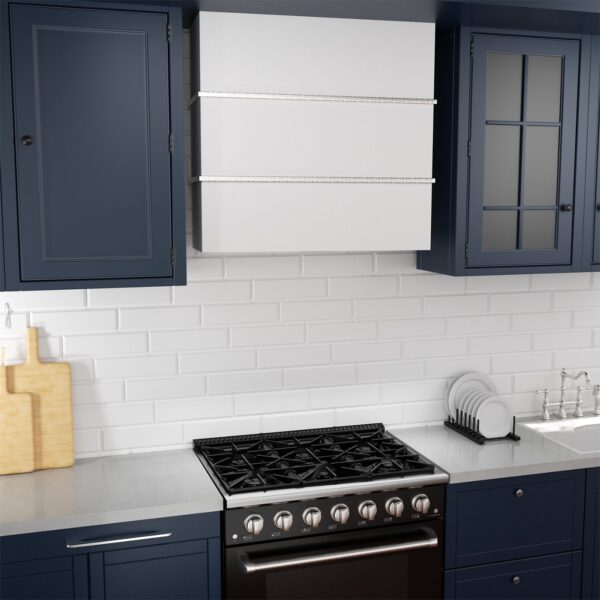 Icon Wall Mount Range Hood 30", Stainless Steel Square Kitchen Vent Hood & Middle Stacks, 3 Speed Fan with 600 CFM, Energy Saving LED Light - Image 2