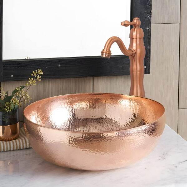 One-Handle Copper Bathroom Vessel Faucet - IK40118A-C - Image 2