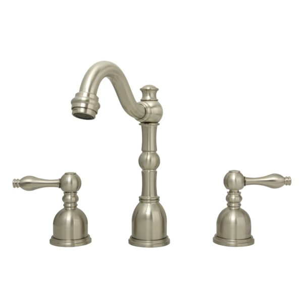 Two-Handle Brushed Nickel Widespread Bathroom Sink Faucet - IK41518BN