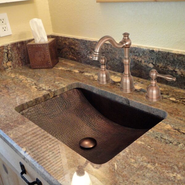 Two-Handle Antique Copper Widespread Bathroom Sink Faucet - IK41518AC - Image 2