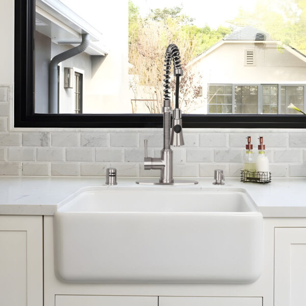 Built in Brushed Nickel Soap Dispenser Refill from Top with 17 OZ Bottle - IK81002BN - Image 2