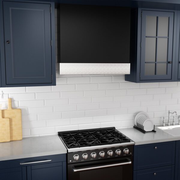 Icon Stainless Steel Range Hood 30 inch & 3 Speed Fan with LED, Modern Box 600 CFM Hood with Powerful Motor, Thick Stacks - Image 2