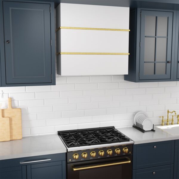 Icon Wall Mount Range Hood 30", Stainless Steel Square Kitchen Vent Hood & Middle Stacks, 3 Speed Fan with 600 CFM, Energy Saving LED Light - Image 2