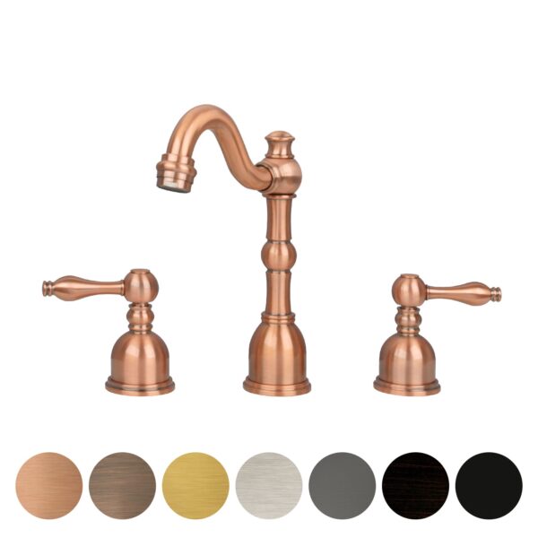 Two-Handle Copper Widespread Bathroom Sink Faucet - IK41518C