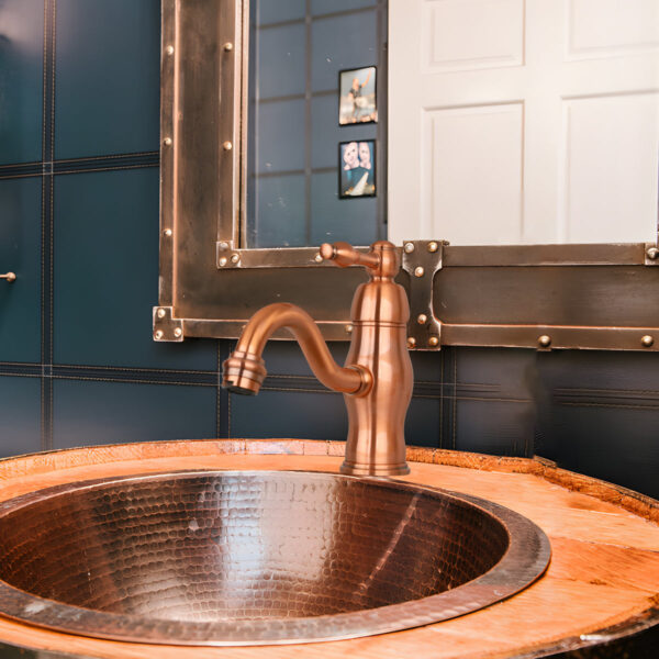 One-Handle Copper Bathroom Sink Faucet - IK40118-C - Image 2