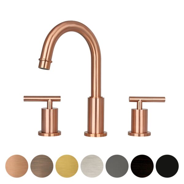 Two-Handle Copper Widespread Bathroom Sink Faucet-IK41566C