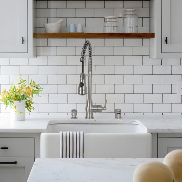 Built in Brushed Nickel Soap Dispenser Refill from Top with 17 OZ Bottle - IK81006BN - Image 2