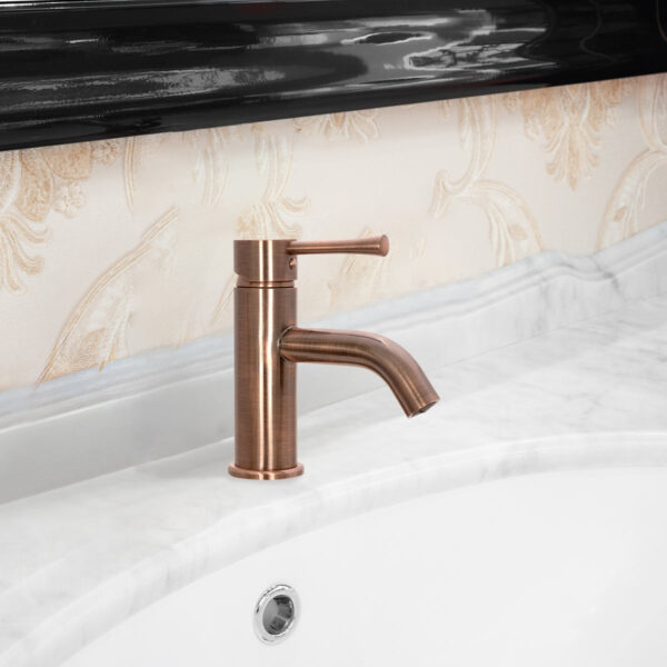 One-Handle Antiquqe Copper Bathroom Sink Faucet - IK40166-AC - Image 2