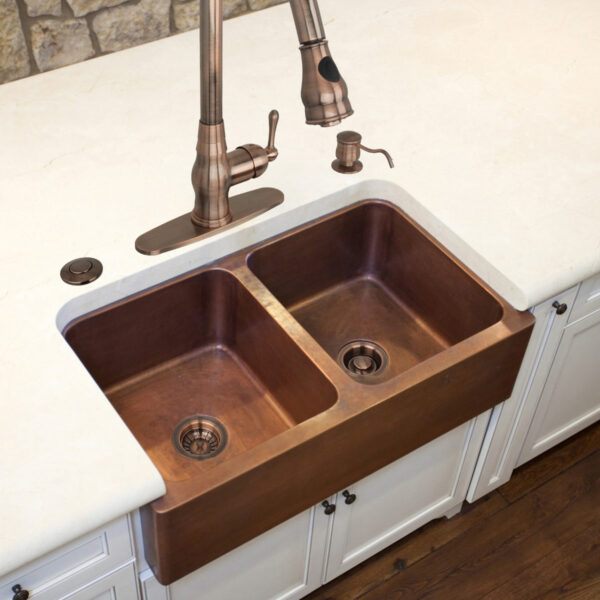 Dual Outlet Antique Copper Garbage Disposal Kitchen Air Switch Kit- GDFS14 - Image 2