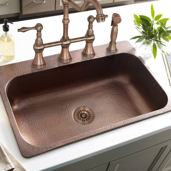 Antique Copper Kitchen Sink Garbage Disposal Flange Stopper - SDFS02 - Image 2