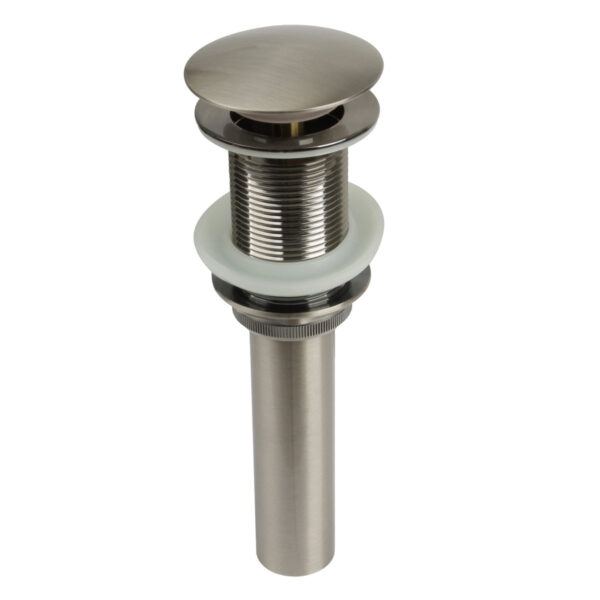 Brushed Nickel Push Button Bathroom Sink Drain Stopper Without Overflow-BSDS04