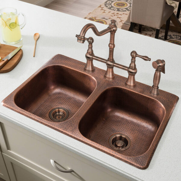 Antique Copper Kitchen Sink Garbage Disposal Flange Stopper - SDFS08 - Image 2