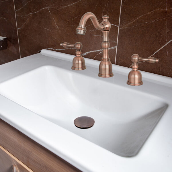 Copper Push Button Bathroom Sink Drain Stopper Without Overflow-BSDS02 - Image 2