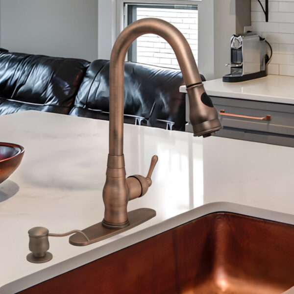 Built in Copper Soap Dispenser Refill from Top with 17 OZ Bottle - IK81006-AB - Image 2