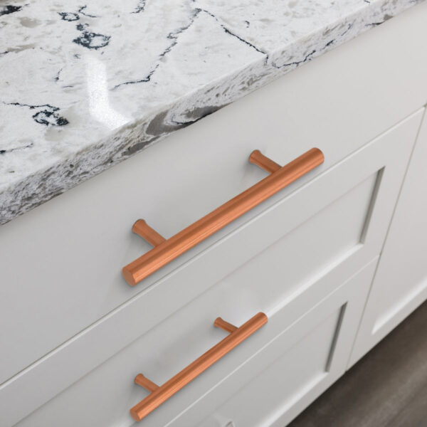 3-3/4 Inch Hole Center Copper Kitchen Cabinet Handles 100% Solid Brass Drawer Pulls CKDK10 - Image 2