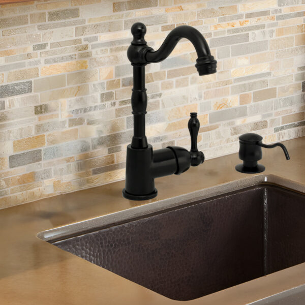 Built in Matte Black Soap Dispenser Refill from Top with 17 OZ Bottle - IK81006MB - Image 2