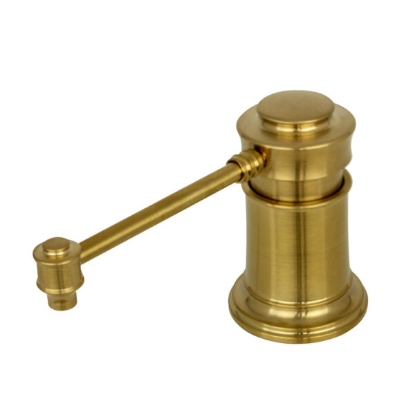 Built in Brushed Gold Soap Dispenser Refill from Top with 17 OZ Bottle - IK81018-BTG