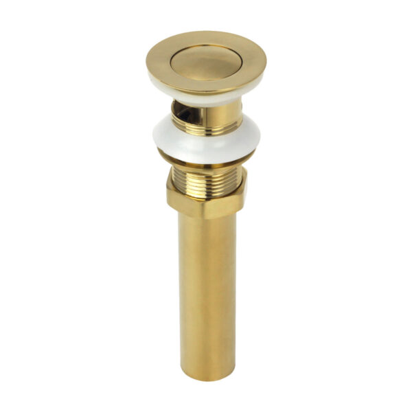 Brushed Gold Pop up Drain Stopper With Overflow-BSDS09