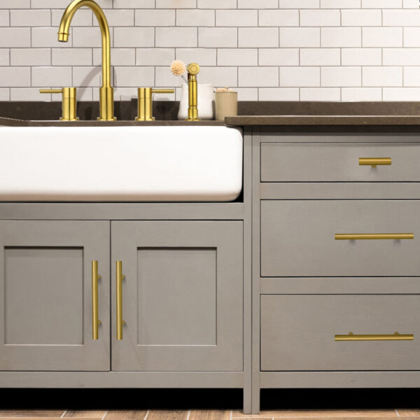 3-3/4 Inch Hole Center Brushed Gold Kitchen Cabinet Handles 100% Solid Brass Drawer Pulls CKDK16 - Image 2
