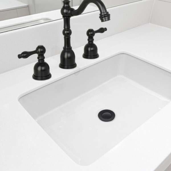 Matte Black Pop up Drain Stopper With Overflow-BSDS012 - Image 2