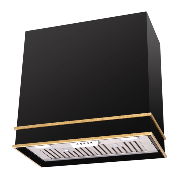 Range Hood 30” Ultra Quite Stainless Steel Kitchen Hood & Two Stacks, Wall Mount Square Vent Hood with LED Light and Dishwasher-Safe Filters SRH48