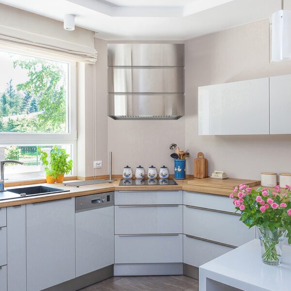 36" Stainless Steel Range Hood, Modern Box Kitchen Hood with Powerful Vent Motor, Wall Mount, 36”W*30”H*14"D, Brushed Stainless BKHP05 - Image 2