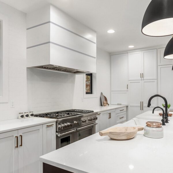 36" Stainless Steel Range Hood, Modern Box Kitchen Hood with Powerful Vent Motor, Wall Mount, 36”W*30”H*14"D, Brushed Stainless BKHP08 - Image 2
