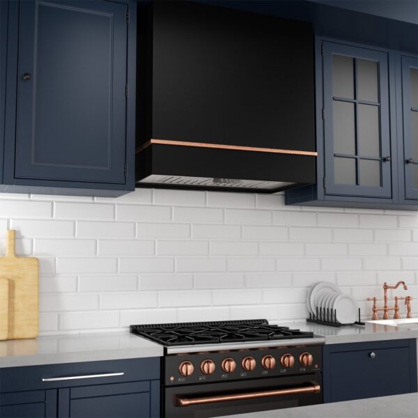 Icon 30" Stainless Steel Range Hood, 600 CFM Wall Mount Vent Hood with Powerful Vent Motor, Modern Box Kitchen Hood with LED Lights, Charcoal Filter - Image 2