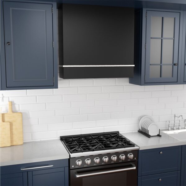 Icon 30" Stainless Steel Range Hood, 600 CFM Wall Mount Vent Hood with Powerful Vent Motor, Modern Box Kitchen Hood with LED Lights, Charcoal Filter, One Stack - Image 2