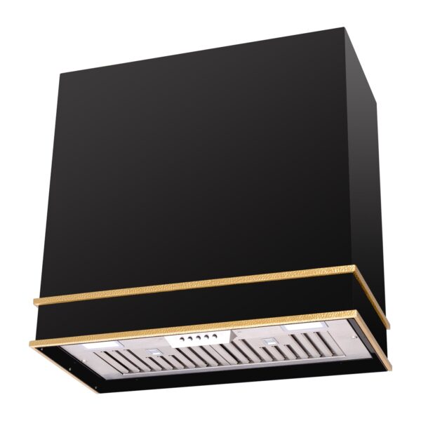Icon Range Hood 30” Ultra Quite Stainless Steel Kitchen Hood & Two Stacks, Wall Mount Square Vent Hood with LED Light and Dishwasher-Safe Filters