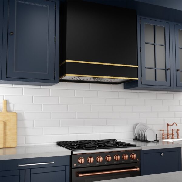Icon Range Hood 30” Ultra Quite Stainless Steel Kitchen Hood & Two Stacks, Wall Mount Square Vent Hood with LED Light and Dishwasher-Safe Filters - Image 2