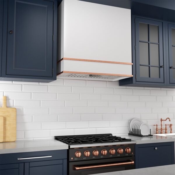 Icon Range Hood 30” Ultra Quite Stainless Steel Kitchen Hood & Two Stacks, Wall Mount Square Vent Hood with LED Light and Dishwasher-Safe Filters - Image 2