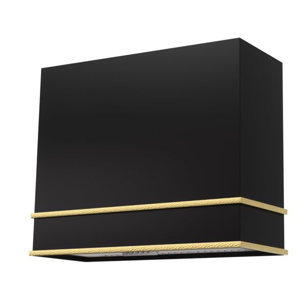Icon Range Hood 36" Ultra Quite Stainless Steel Kitchen Hood & Two Stacks, Wall Mount Square Vent Hood with LED Light and Dishwasher-Safe Filters
