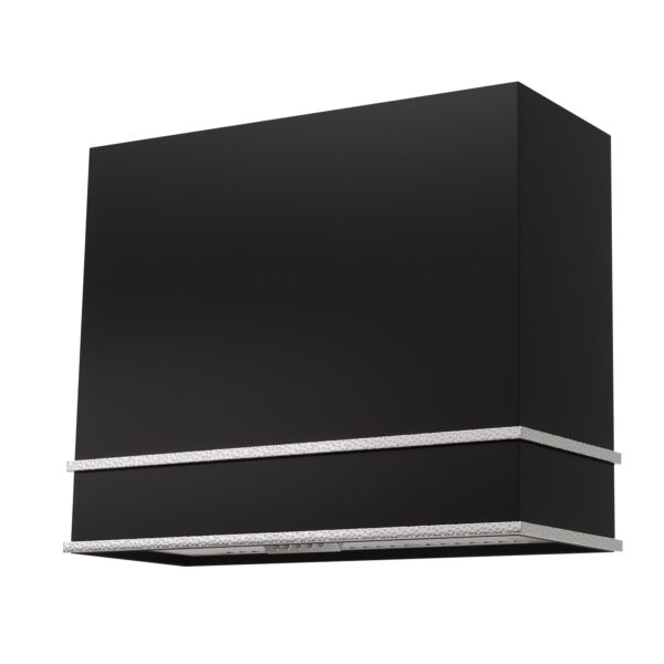 Icon Range Hood 36" Ultra Quite Stainless Steel Kitchen Hood & Two Stacks, Wall Mount Square Vent Hood with LED Light and Dishwasher-Safe Filters