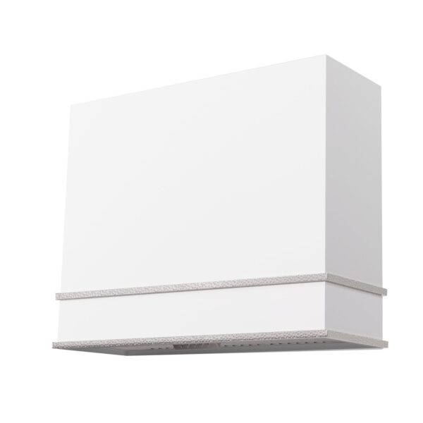 Icon Range Hood 36" Ultra Quite Stainless Steel Kitchen Hood & Two Stacks, Wall Mount Square Vent Hood with LED Light and Dishwasher-Safe Filters