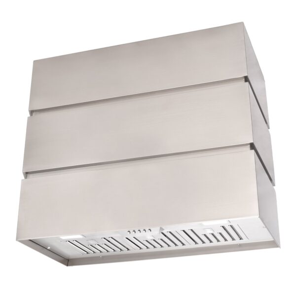 36" Stainless Steel Range Hood, Modern Box Kitchen Hood with Powerful Vent Motor, Wall Mount, 36”W*30”H*14"D, Brushed Stainless BKHP05 - Image 6