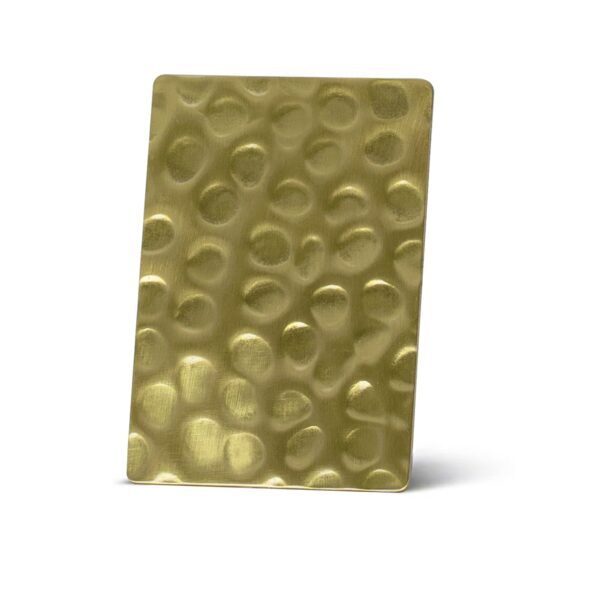 Icon Brushed Brass Beehive Hammered Sample