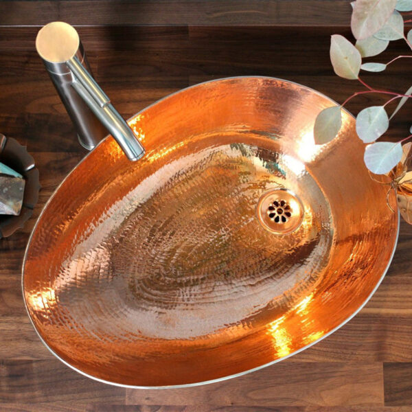 Icon Copper Oval Bathroom Sink - AKS206-C