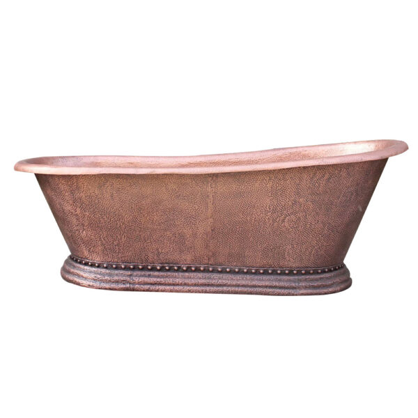 Icon Copper Single-Slipper Roll-Top Bathtub w/Pedestal - AKB70003-C - 图片 2