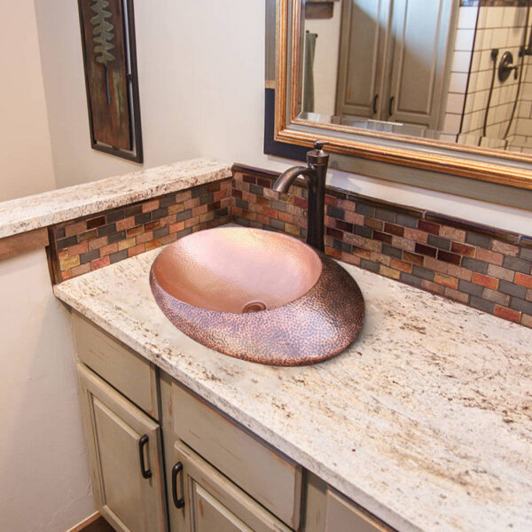 Icon Custom Copper Oval Bathroom Sink - AKS201-C