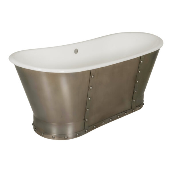 Icon Custom Double Slipper Cast Iron Skirted Tub - AKBT31005-SS - 图片 2