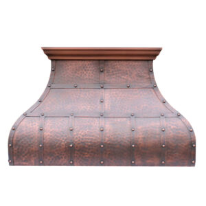 Rustic - style Range Hood with Rivet Detailing