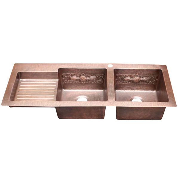 Icon Equal Bowl Drop-In Copper Kitchen Sink - AKS601-C - 图片 2