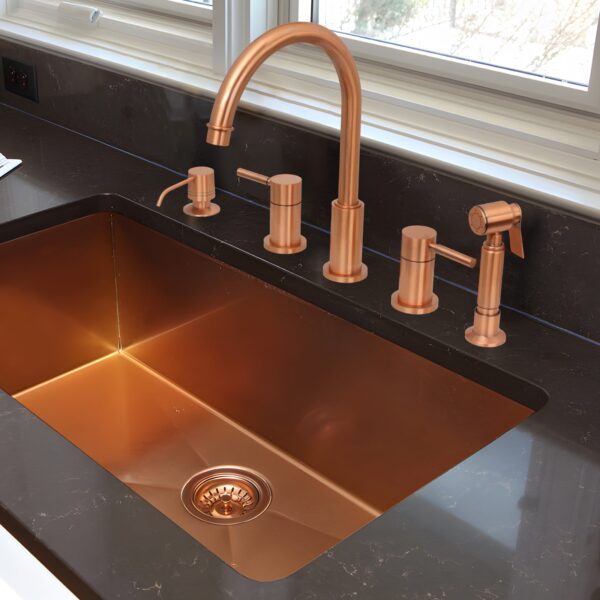 Icon Equal Bowl Undermount Copper Kitchen Sink - AKS503-C