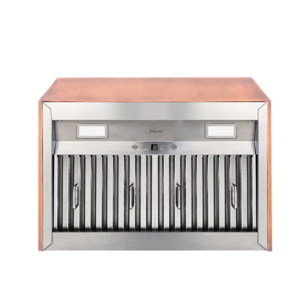 Charming Striped Wooden - effect Range Hood for Kitchens