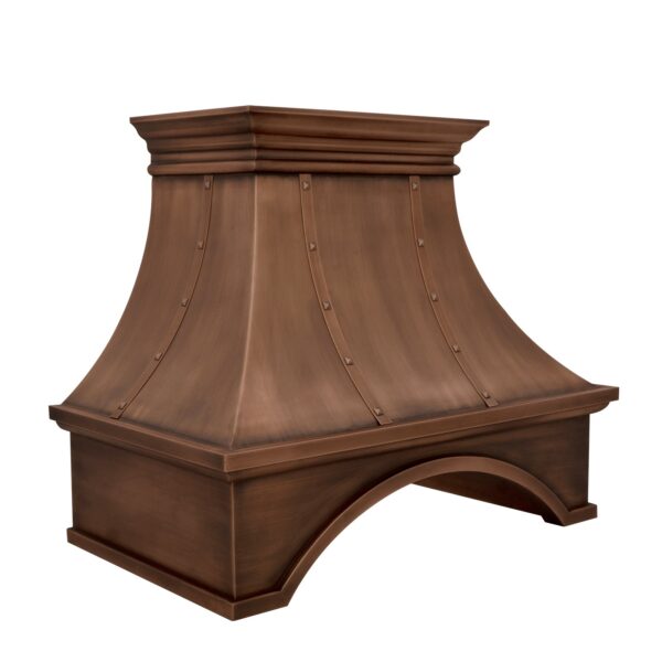 Elegant, Decoratively - Patterned Range Hood with Graceful Curves